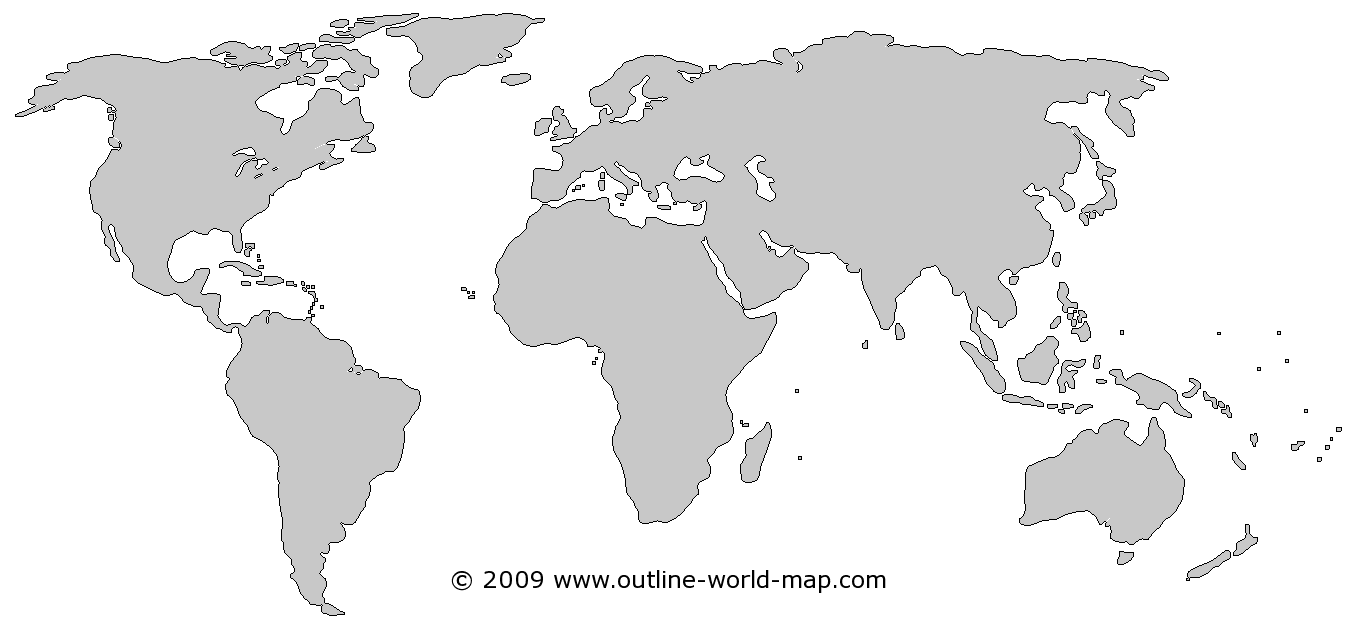 World Map Gray