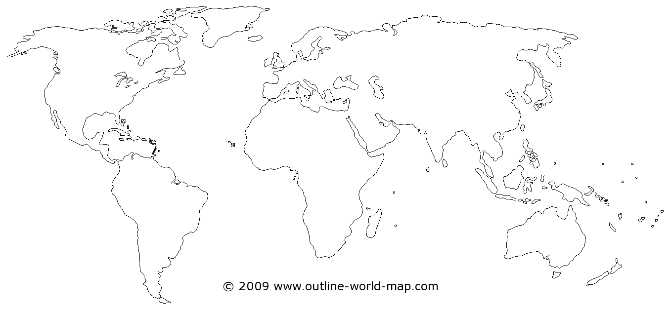 World+map+blank+outline