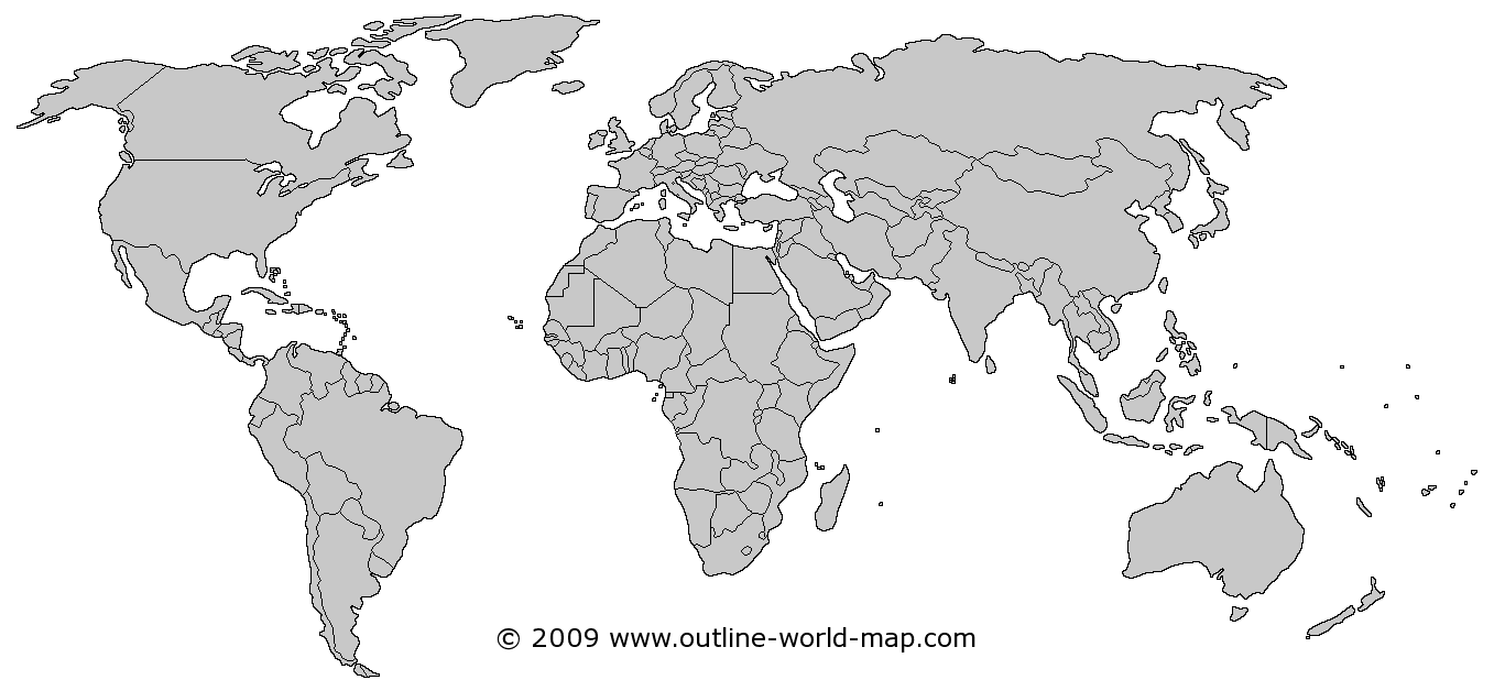 World Map Gray